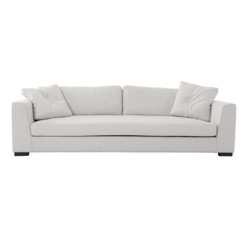 Reka bentuk sofa kain putih yang bergaya moden