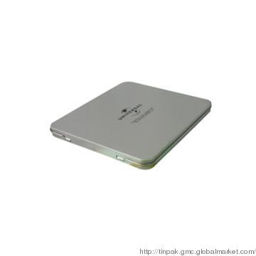 Hinged CD tin case, holding 1 CD