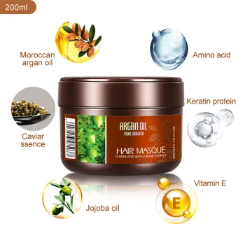 Argan Oil Cream Repair Damage Dry Frizz Keratin Hair Mask