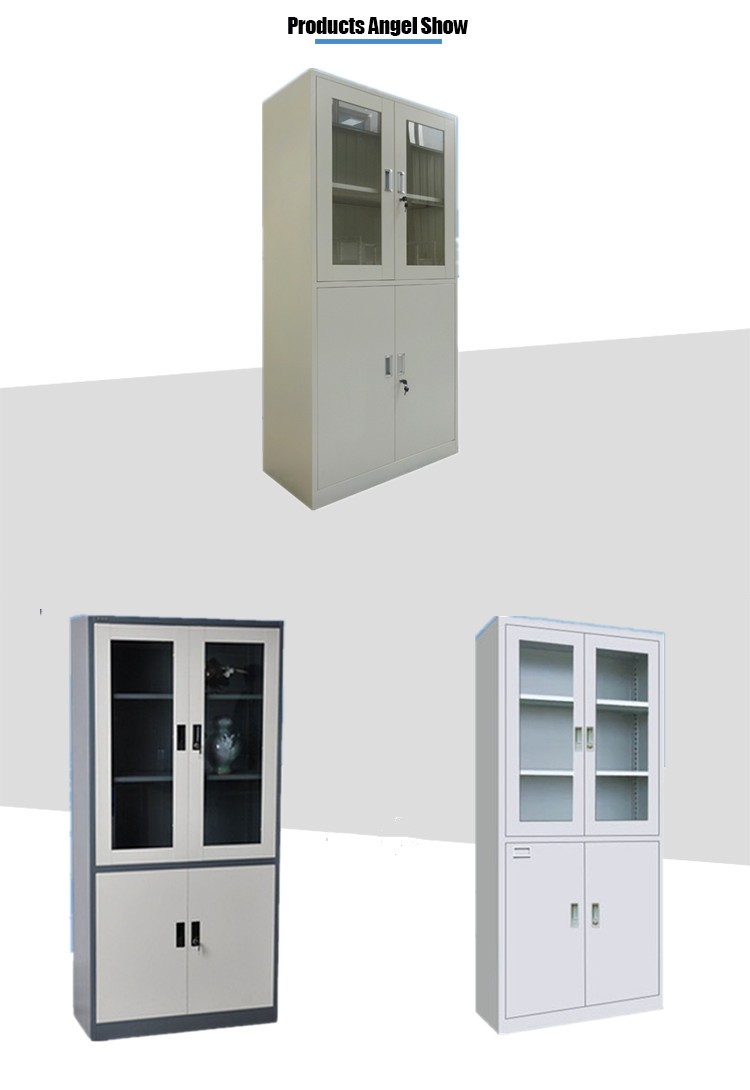 Metal Glass Storage Cabinet