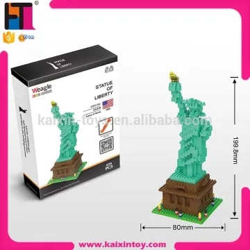 626pcs small brick toy Statue of Liberty small plastic diamond building block brick toys