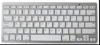 Aluminum / Plastic Material Wireless Bluetooth Laptop Keyboard For Iphone Ipad2, New Ipad