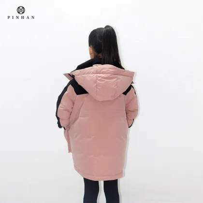 Kids Mid-Length Down Jackets - Girls' Thicken Hooded Coats for Autumn & Winter