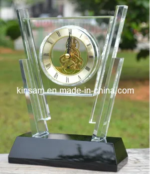 High-Quality Crystal Glass Clock, Cheap Wholesale Clock (KS14036)
