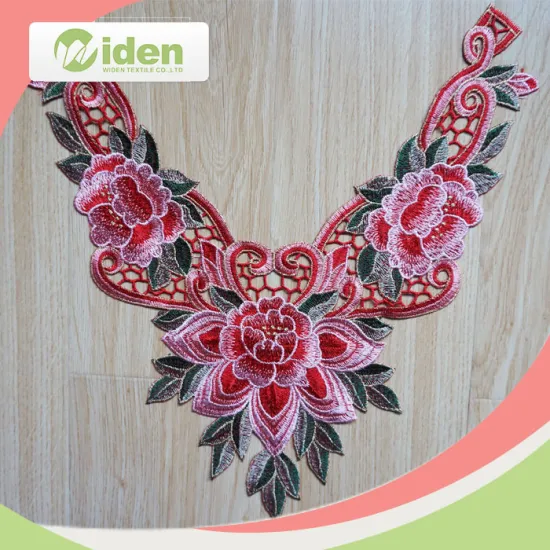 Multi-Color Beautiful mesh flower pattern 3D collar lace