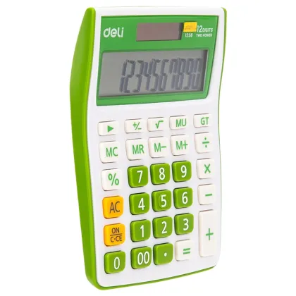 Cute Dual-Power Business Calculator - Deli E1238