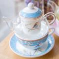 Tea for One Set mit 360ML und 200ml Porzellan Keramik Tasse