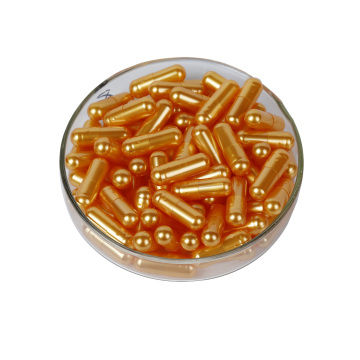 Empty Gelatin Hard Capsules Size 0 Pearl Gold