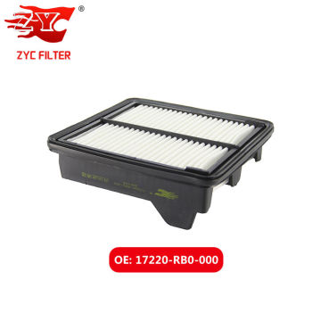 Filtro ZYC 17220-RB0-000 17220-RB6-Z00 Filtro aria auto auto per auto per Honda Jazz/Città/Fit