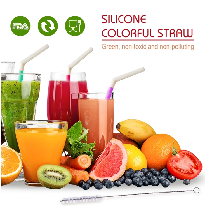 clear silicone straw 