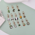 Panda Enamel Compass Keychain Customizable Cartoon Metal Keyring Stainless Steel Brass Iron Alloy Zinc Laser Logo Souvenir