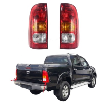 LUXESOEM Red Yellow Taillight for Hilux Vigo 2008-2011 OEM 81551-0K010 Rear Lamp