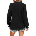V Neck Long Sleeve Chiffon Shirt