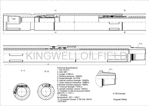 Dst Tools 5" Rupture Disk (rd) Sampler Drill Stem Testing 