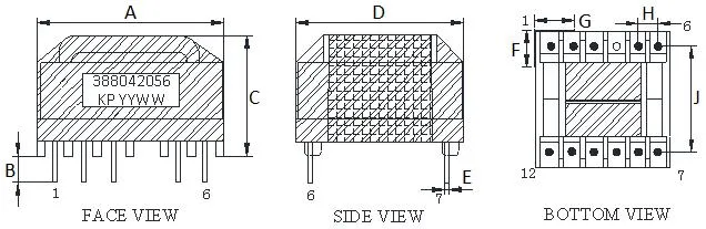 High Voltage Eer34 Step Down Inverter Resistance Welding Transformer Suitable for Electrical Monitor Systems