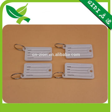 Plastic key tags