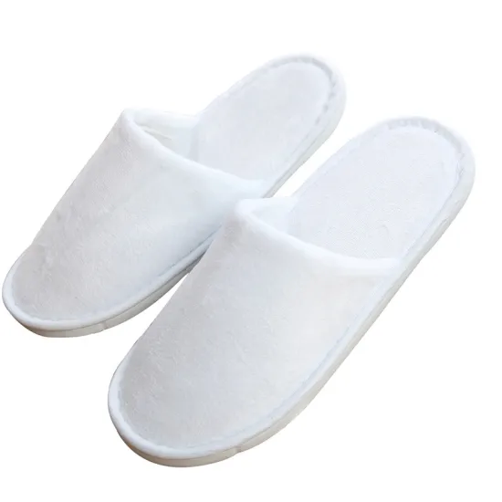 5pc Kids Hotel Slippers Towelling Hotel Disposable Slippers Room Children Disposable Slippers Kids Spa Guest Shoes For 4-10 year