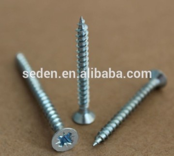 zinc plated oval head self tapping chipboard screw