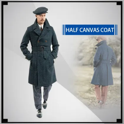 Latest Design Men Woolen Coat Long Coat Slim Fit Single Breasted Winter for Men overcoat Customized