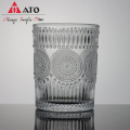 Crystal sunflower relief texture glass cup whiskey glass