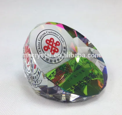 Rainbow Crystal cut Paperweight MH-F0553