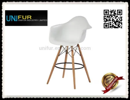 Leisure replica famous high safe DAW Bar Stool with circle base