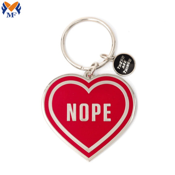 Metal Custom Design Heart Enamel Keychain