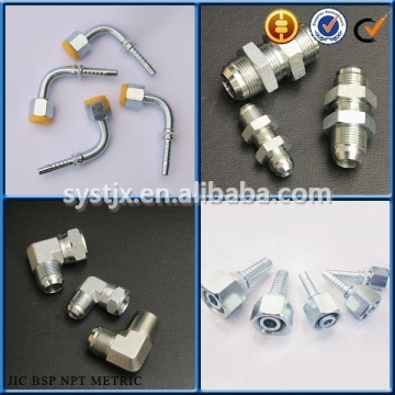 Carbon steel threaded hydraulic adapters and hydraulic fittings