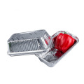 Disposable aluminium foil tray with plastic lid