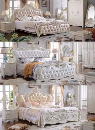 Simple Double Bed Made in China Turkey - Korean Bedroom Furniture