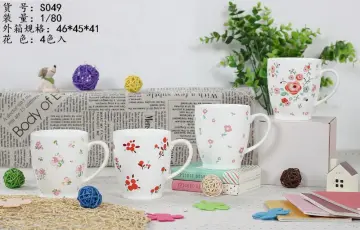 Colorful Floral Ceramic Coffee Mug
