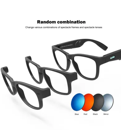 Wireless Bone Conduction Water-Resistant Smart Sunglasses with Audio