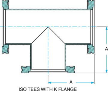 ISO-K NW100 Tees Stainless Steel 304