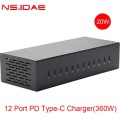 12 Type C Port 360W Charger