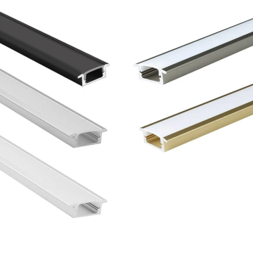 A1707C LED Strip Light Extrusion Aluminum Profile - Black/White Channel for Recessed Lighting