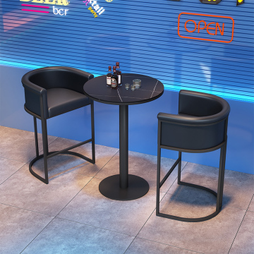 Modern Metal Velvet Bar Stools for High Tables in Bars and Nightclubs