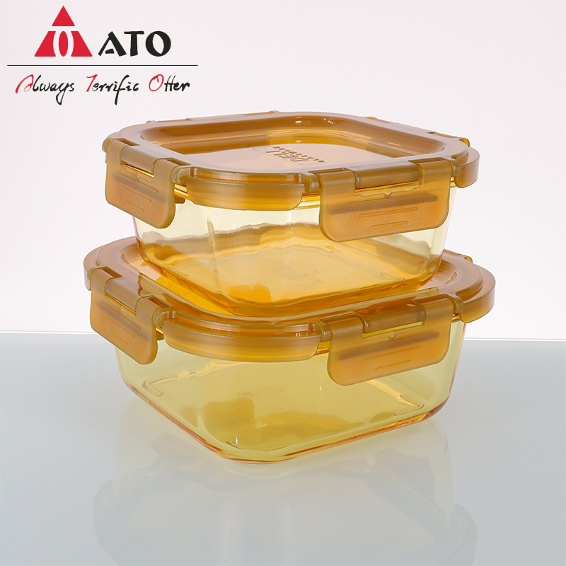 Boîte de rangement de récipient en verre Borosilicate ATO