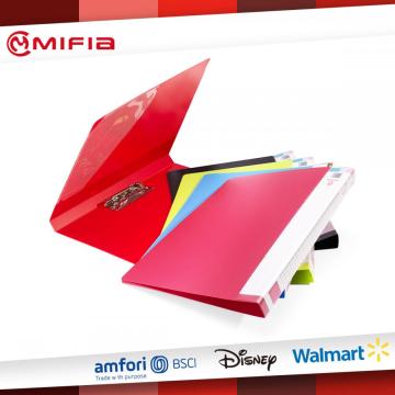 PP File Folder hard folder with clip plastic folder with side clip