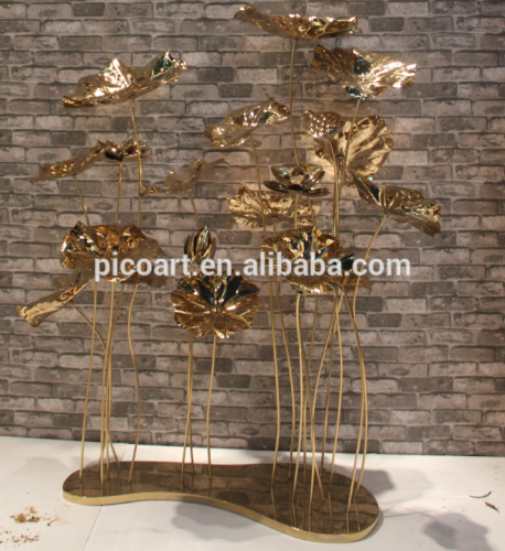 stainless steel sculpture lotus art for garden decorative new products