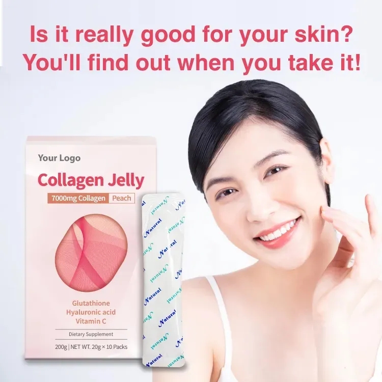 Private Label Collagen Skin Whitening Vegan Antioxidant Supplement Low-Molecular Collagen Beauty Collagen Jelly Fruit Stick