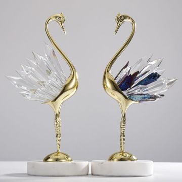Luxe Crystal Swan Light Decor voor woonkamer