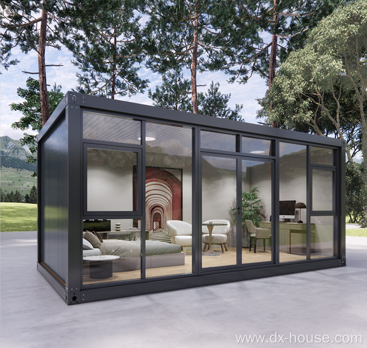 modular prefab modern glass houses container house