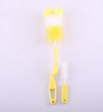 Plastic baby bottle cleaning brush hot baby feeding bottle brush Baby Bottle brush set