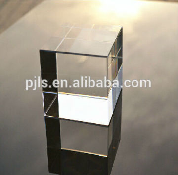 Transparent K9 crystal 3d laser engraved crystal cube