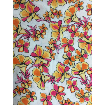 Diseño floral Rayon Challis 32S Imprimiendo Tela