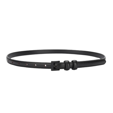 Fashion Designer Thin Leather Belt for Women - Camel Color for Jeans and Dresses