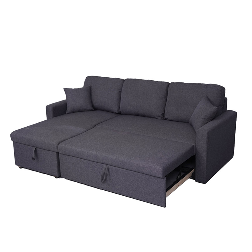 Sofá de durmiente seccional reversible con chaise de almacenamiento