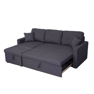 Sofa tidur sectional reversibel dengan chaise penyimpanan