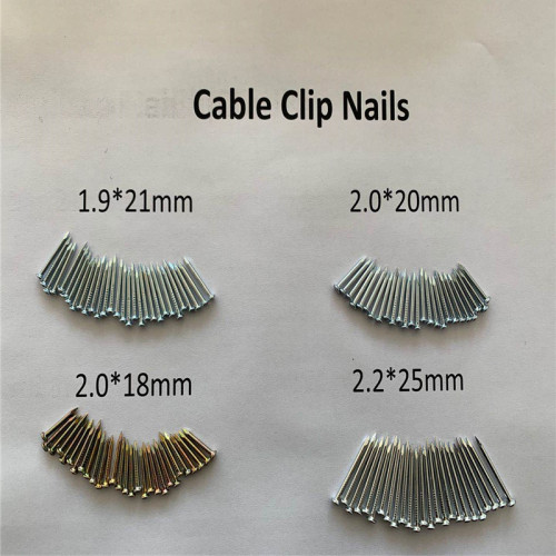 Galvanized cable clip concrete nail