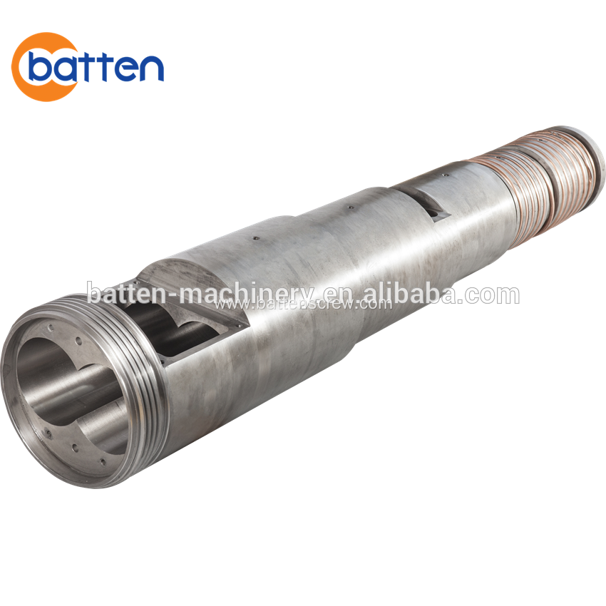 Plastic machine extrusion conical double barrel